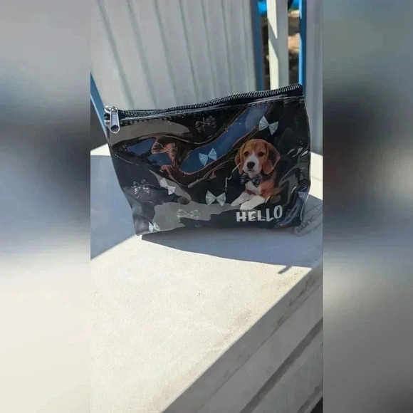 Amazon Other - Plastic Hello Dog Women's Or Girls Makeup Bag (EUC)